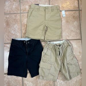 Gap Boys 6 uniform cargo dress chino shorts khaki and black